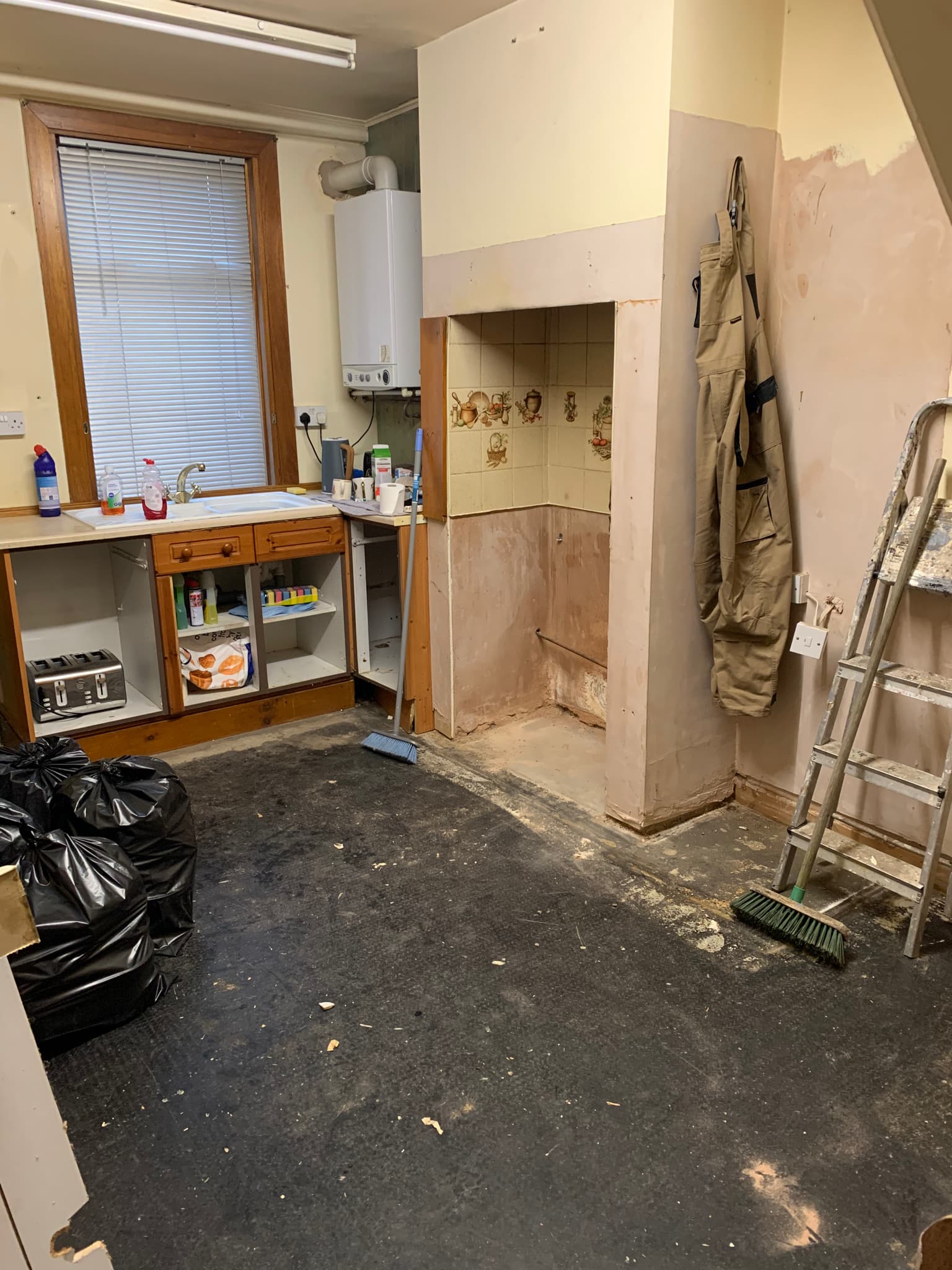 Derbyshire — kitchen before / early strip-out