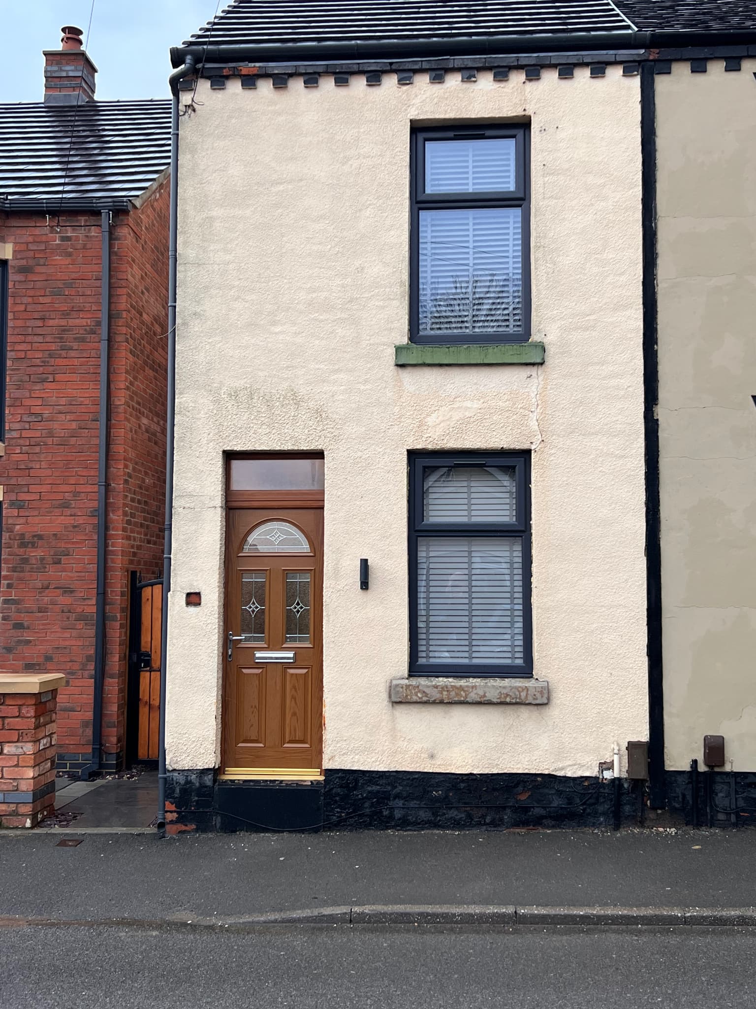 Derbyshire — front elevation during refurbishment
