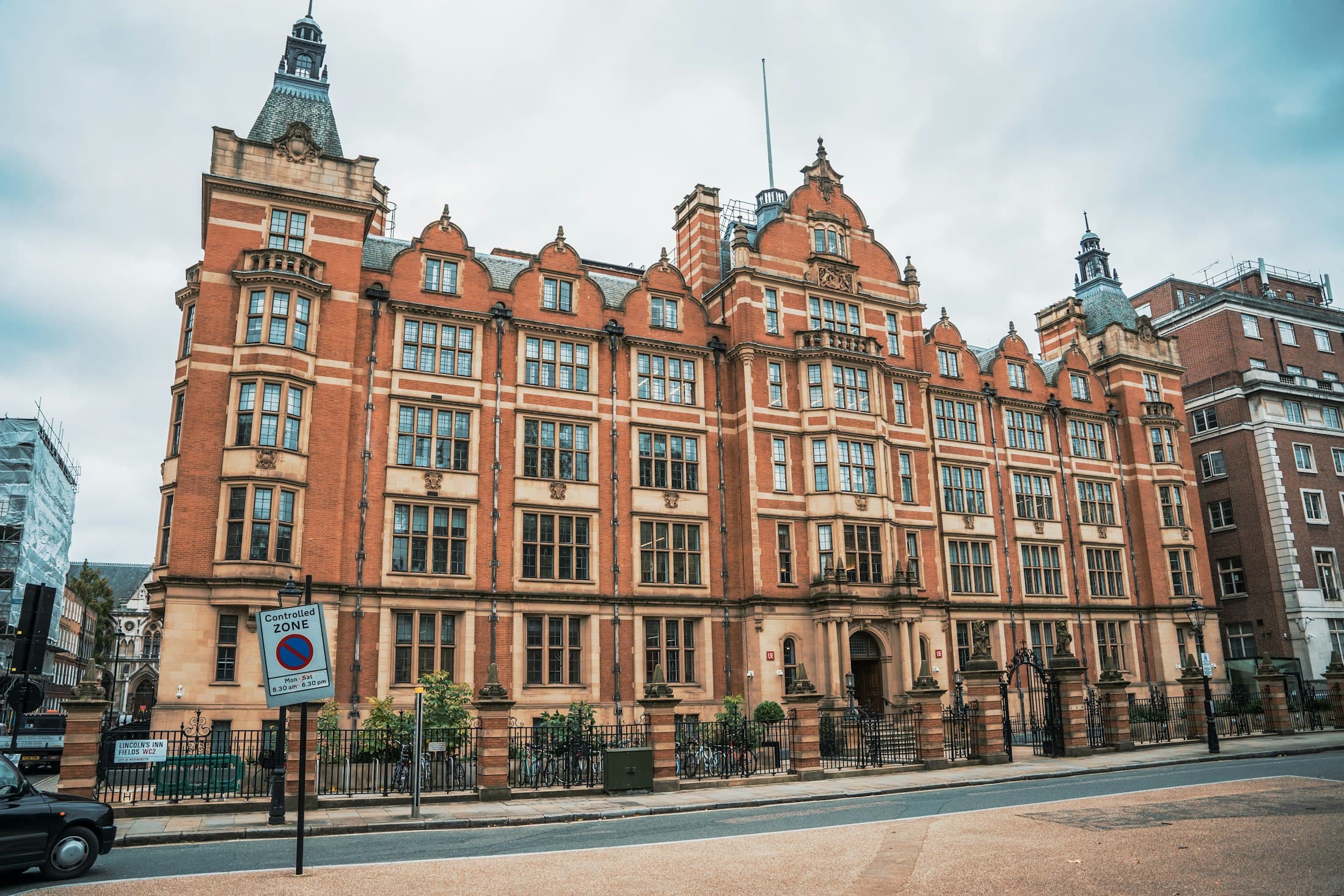 London Victorian brick building before restoration