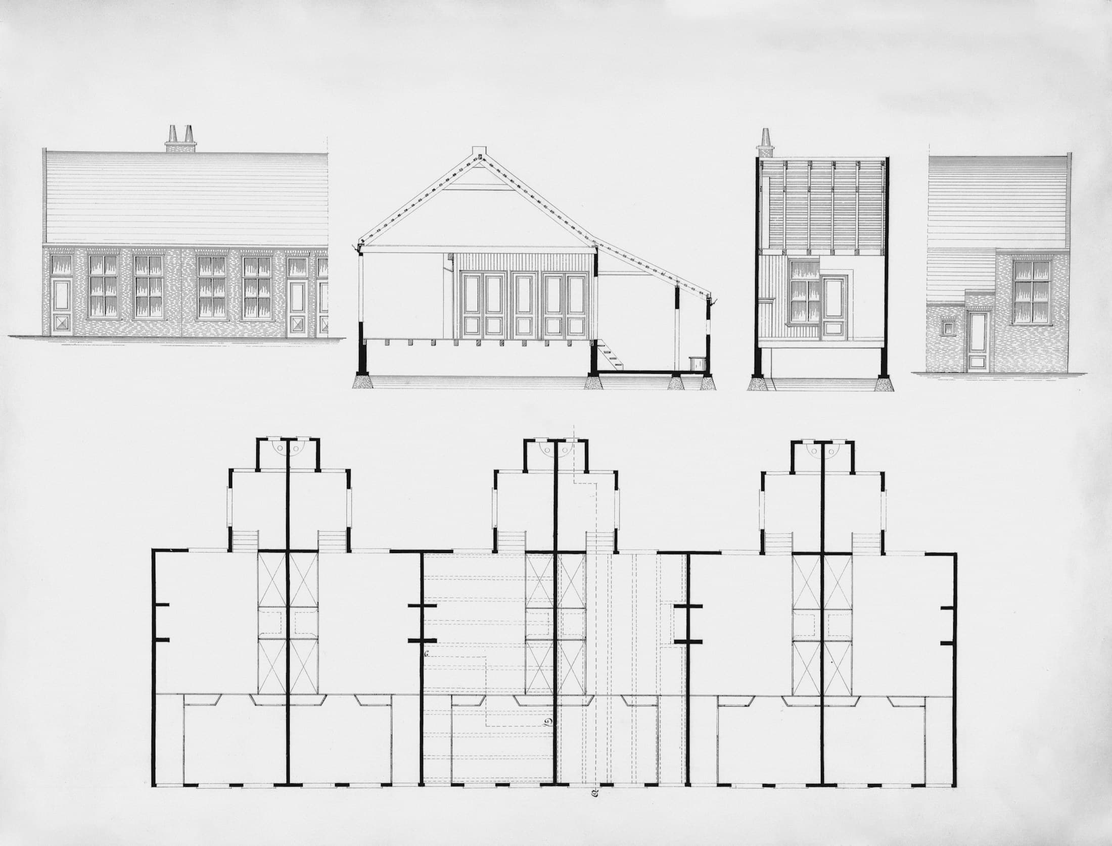 Building elevations and floor plan documentation